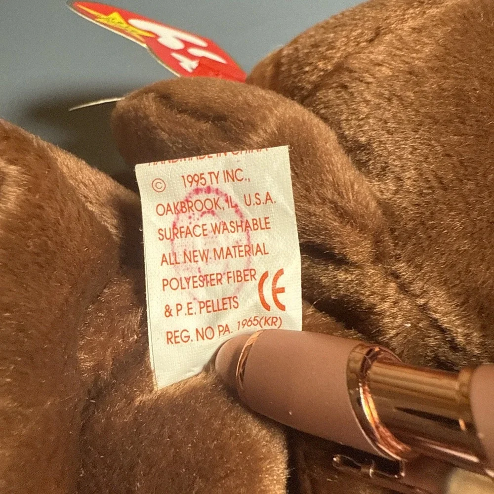 TY Original‎ Beanie Baby 3 Blizzard Seaweed Tag error Legs 1-2000 China 2 Teenie